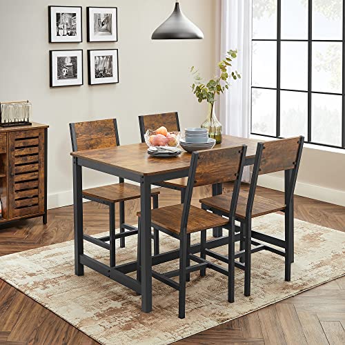 Dining room chairs - Set of 2 - Kitchen chairs - Metal frame - Gray