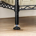 Bathroom shelf - Cabinet - Metal rack - 3 levels - 30 x 30 x 73 cm - Black