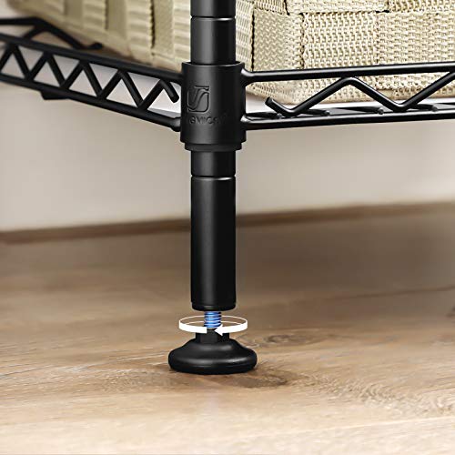 Bathroom shelf - Cabinet - Metal rack - 3 levels - 30 x 30 x 73 cm - Black