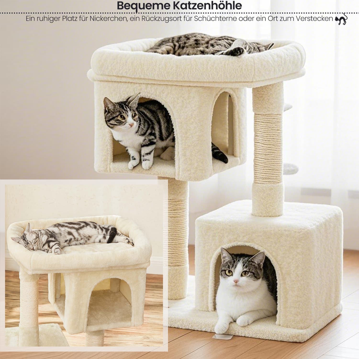 84 cm high scratching post, scratching post for large cats, large viewing platform