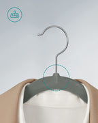 Clothing hangers - Velvet clothes hangers - Set of 30 pieces - Anti -slip - Rotating hook - Gray