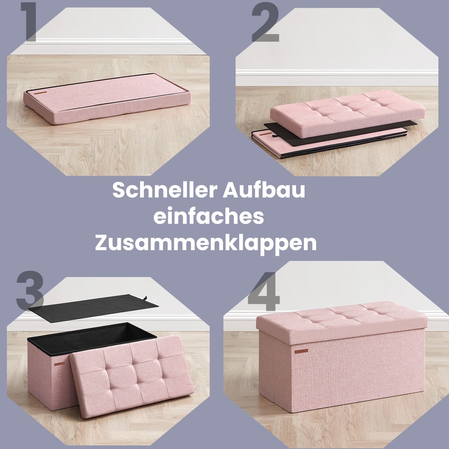 Sofa with storage space - 38 x 76 x 38 cm - seat box - sofa bed