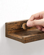 Wall shelf - Set of 3 - Floating boards - Brown