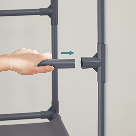 Clothing rack - Metal coat - with 2 clothes rods - 2 shelves - taxable up to 70 kg