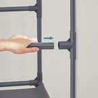 Clothing rack - Metal coat - with 2 clothes rods - 2 shelves - taxable up to 70 kg