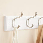 Coat rack - Wall coat rack - 4 Metal Jashaakes - Silver/White