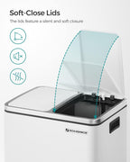 Waste bin - Trash - 30 Liter (2 x 15 l) - Metal - Removable bins - White