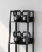 Bookcase - Ladder rack - With 5 levels - Metal frame - Black
