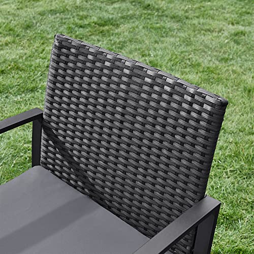 Balcony furniture - Lounge set - 2 chairs and table - Black