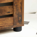 Bathroom cabinet - Wooden cabinet - 2 French doors - Brown