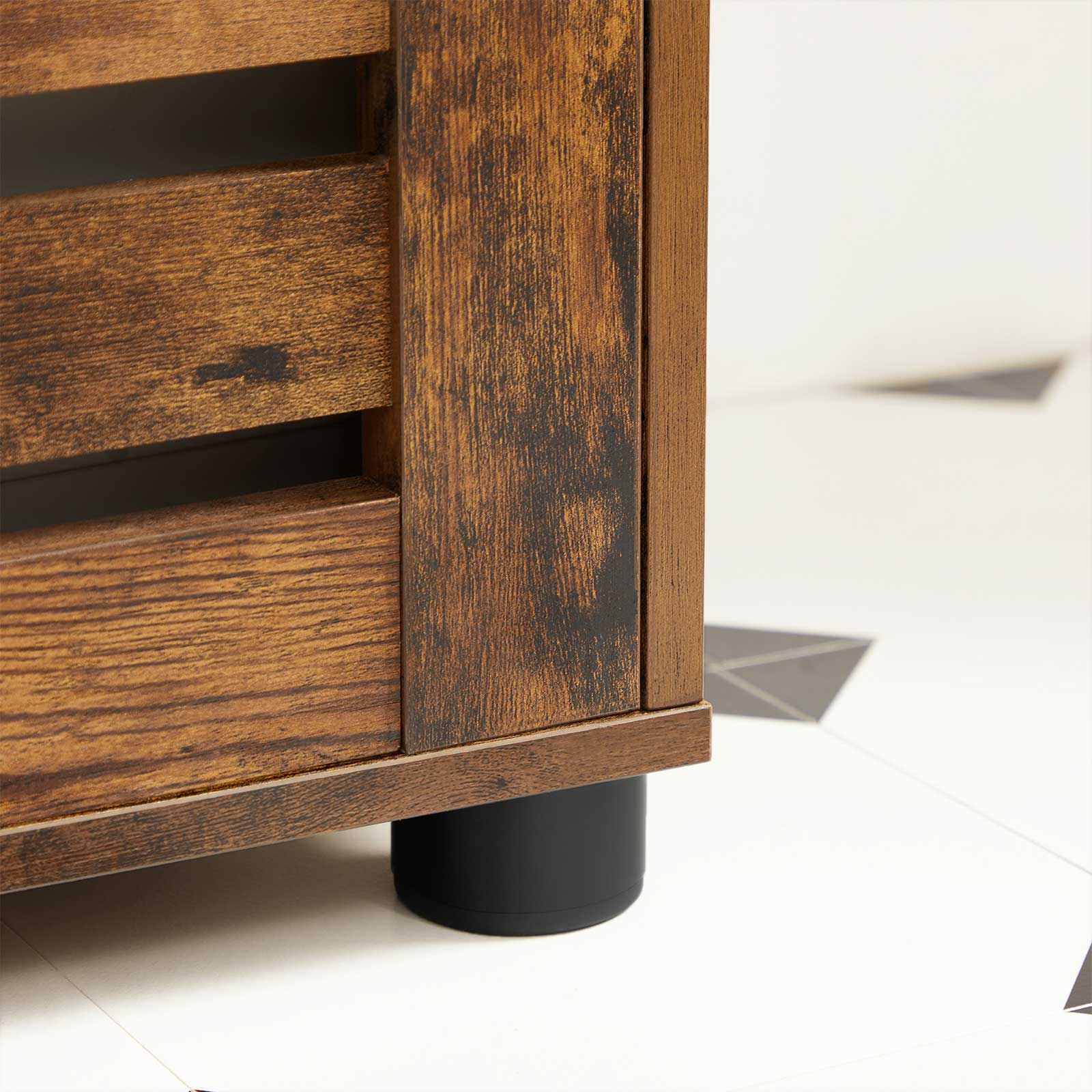 Bathroom cabinet - Wooden cabinet - 2 French doors - Brown