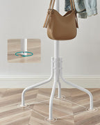 Coat rack - Metal clothes hanger - With 12 hooks - White