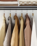 Wardrobe with clothing bars - Linen cupboard - Clothing rack - Foldable - 140 x 43 x 174 cm