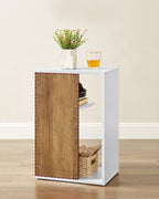 Side table - bedside table - Small table - Modern - 30 x 40 x 60 cm - Brown White
