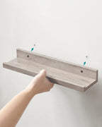 Wall shelf - Set of 3 - Floating boards - Gray