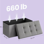 Sofa with storage space - 38 x 76 x 38 cm - seat box - multifunctional