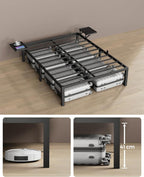 Bed Frame - Metal frame - Double bed - 190 x 140 cm - Black