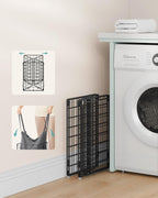 Laundry basket - With removable laundry bag - Metal frame - Gray