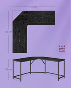 L-shaped desk, easy to set up