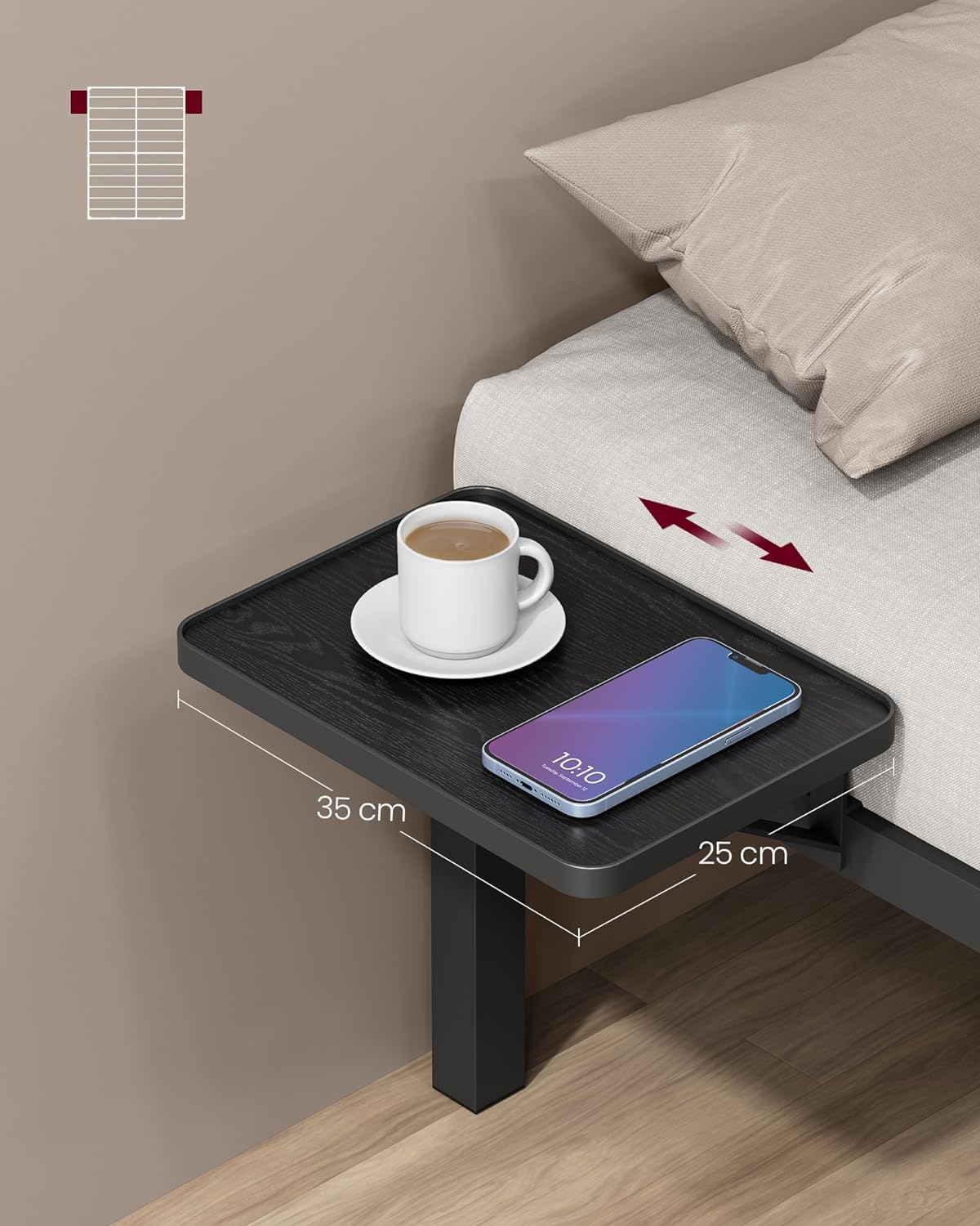 Bed Frame - Metal frame - Double bed - 200 x 140 cm - Black