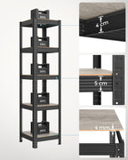 Small rack box - Living room cabinet - Extra strong - 5 levels - Black
