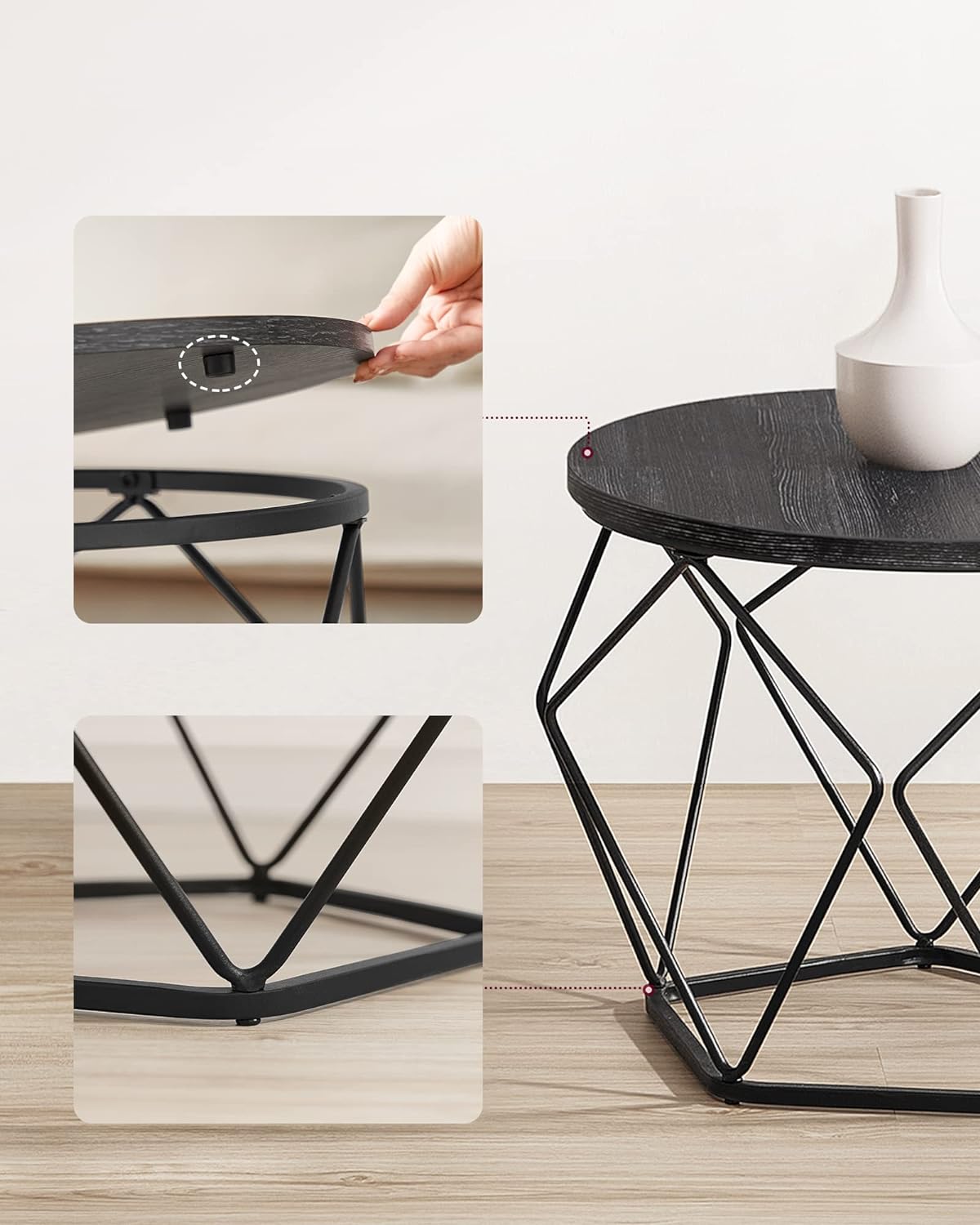 Side table - Set of 2 - Coffee tables - Black