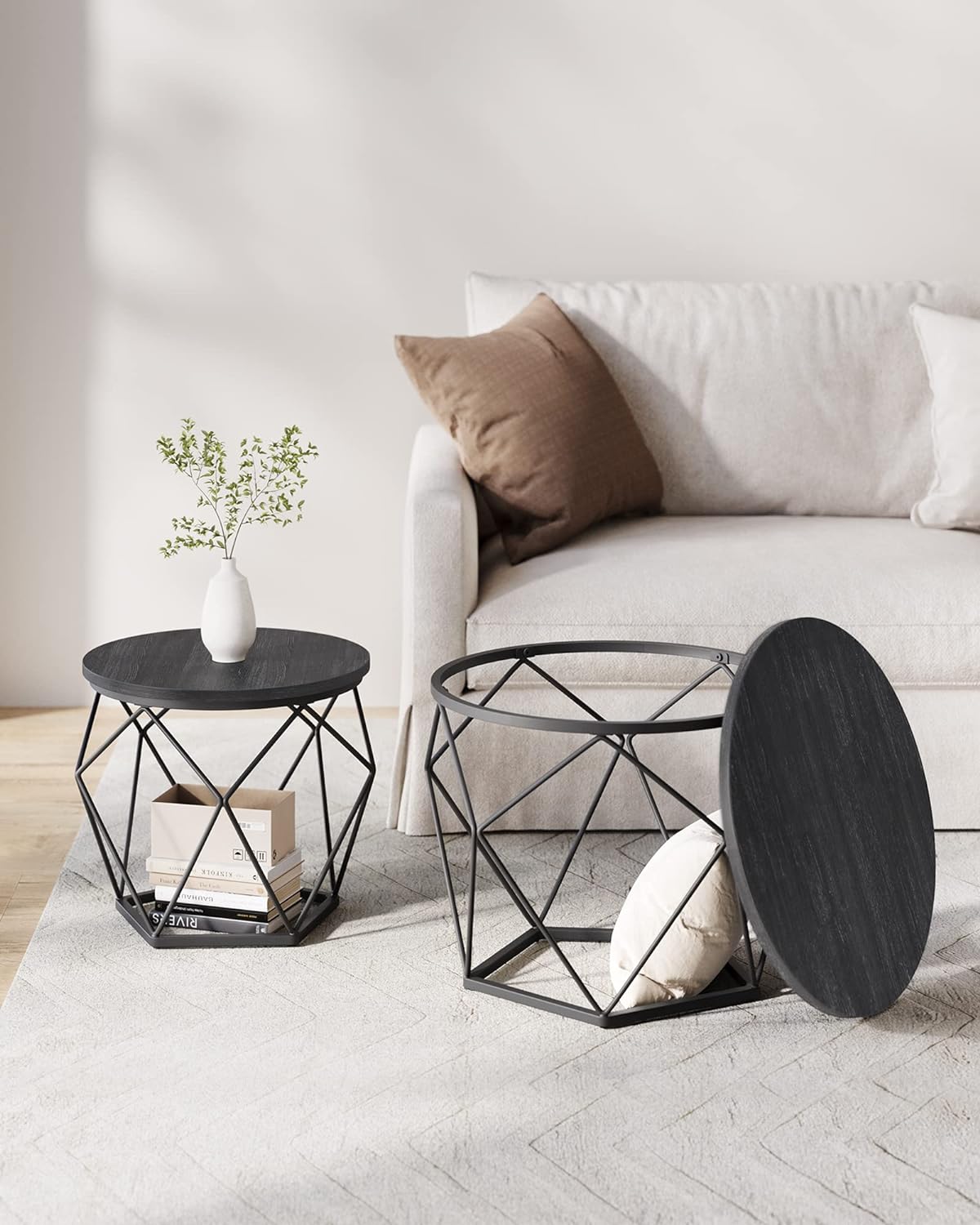 Side table - Set of 2 - Coffee tables - Black
