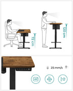 Desk - Electric desk - With wheels and storage bag