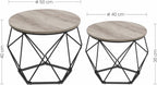 Side table - Set of 2 - Coffee tables - Black White