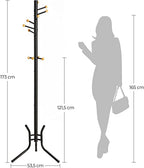 Coat rack - Clothing rack - 11 ball hooks - Van Staal - 53.5 x 53.5 x 173 cm