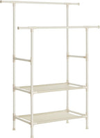Clothing rack - Metal coat - with 2 clothes rods - 2 shelves - taxable up to 70 kg
