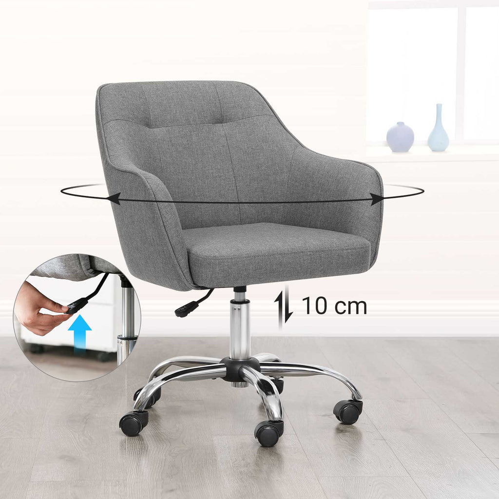 Office chair - Computer chair - In height adjustable - Gray