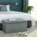 Seat box - Sofa with storage space - Sign cover - 80 L - Light gray