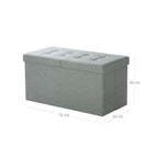 Seat box - Sofa with storage space - Sign cover - 80 L - Light gray