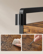 Coat rack - wardrobe - with shoe bench and seat - Metal frame - Brown