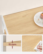 Kitchen rack - Kitchen cupboard - Storage cupboard - 4 levels - Metal frame - Wooden boards - White