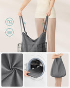 Laundry basket - With removable laundry bag - Metal frame - Gray