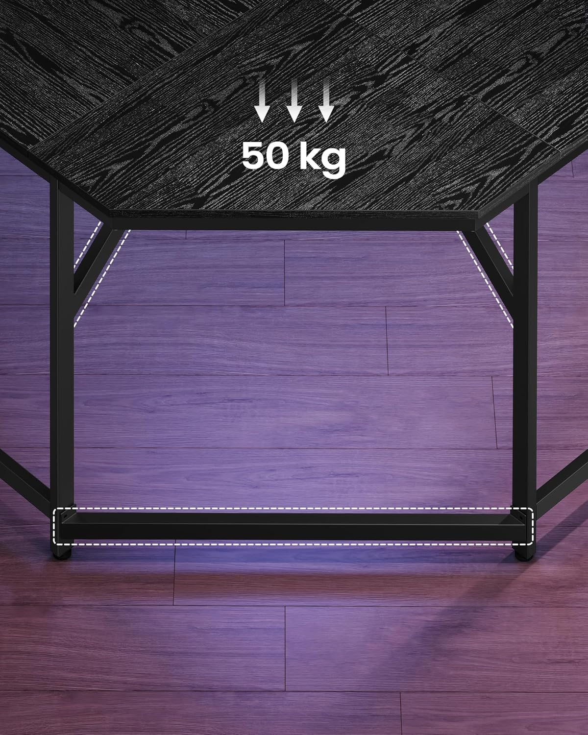 L-shaped desk, easy to set up