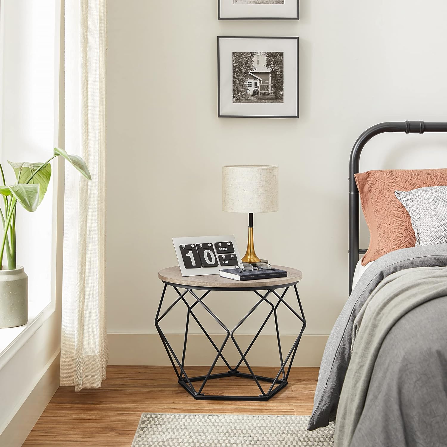Side table - Set of 2 - Coffee tables - Black White