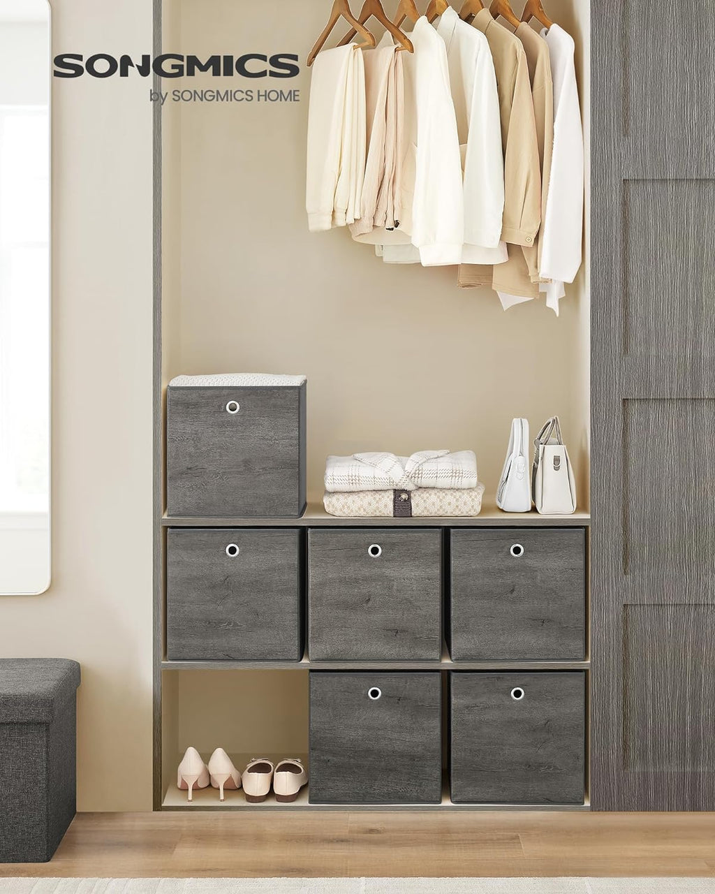 Storage boxes - Storage boxes - Set of 6 - Gray
