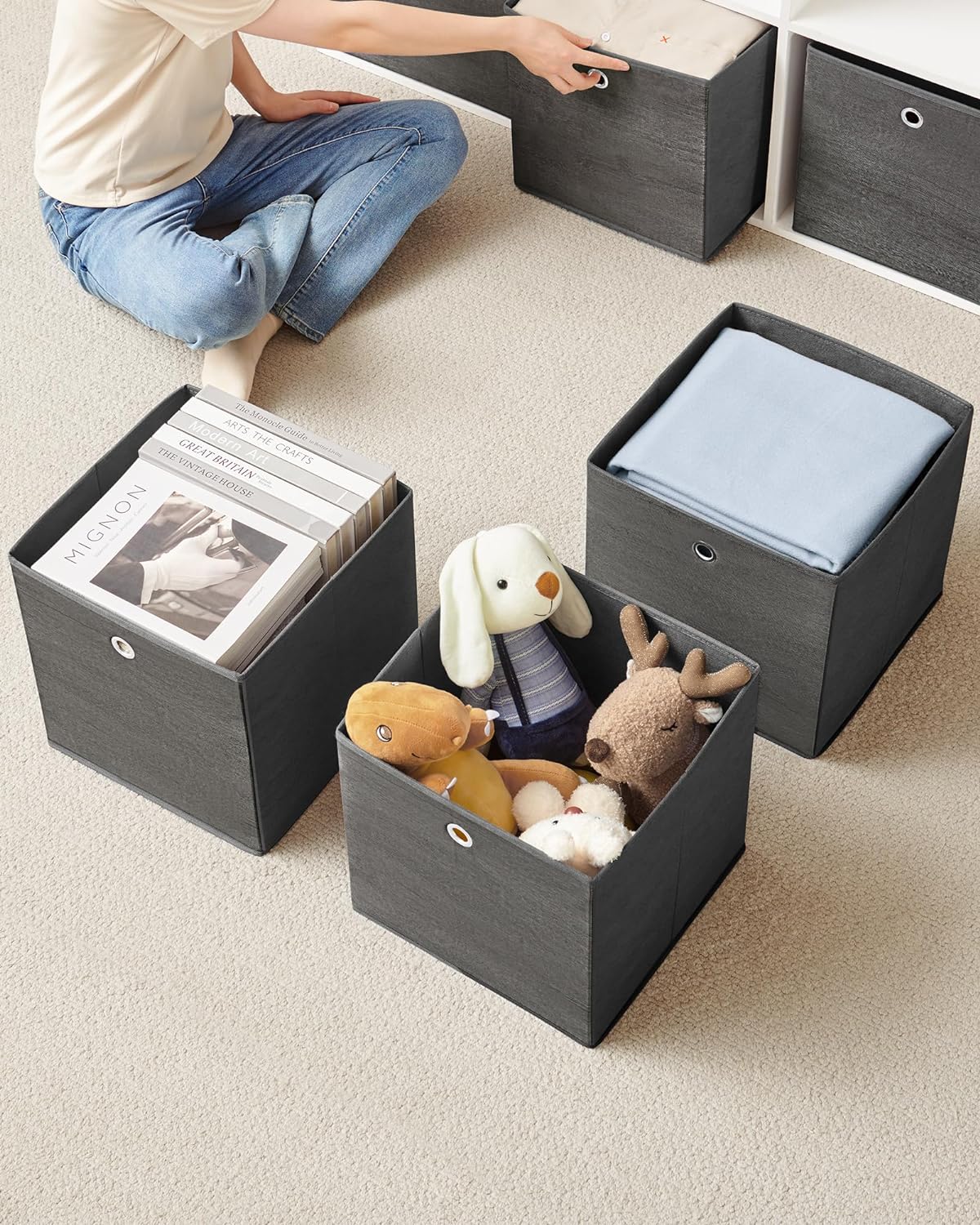 Storage boxes - Storage boxes - Set of 6 - Gray