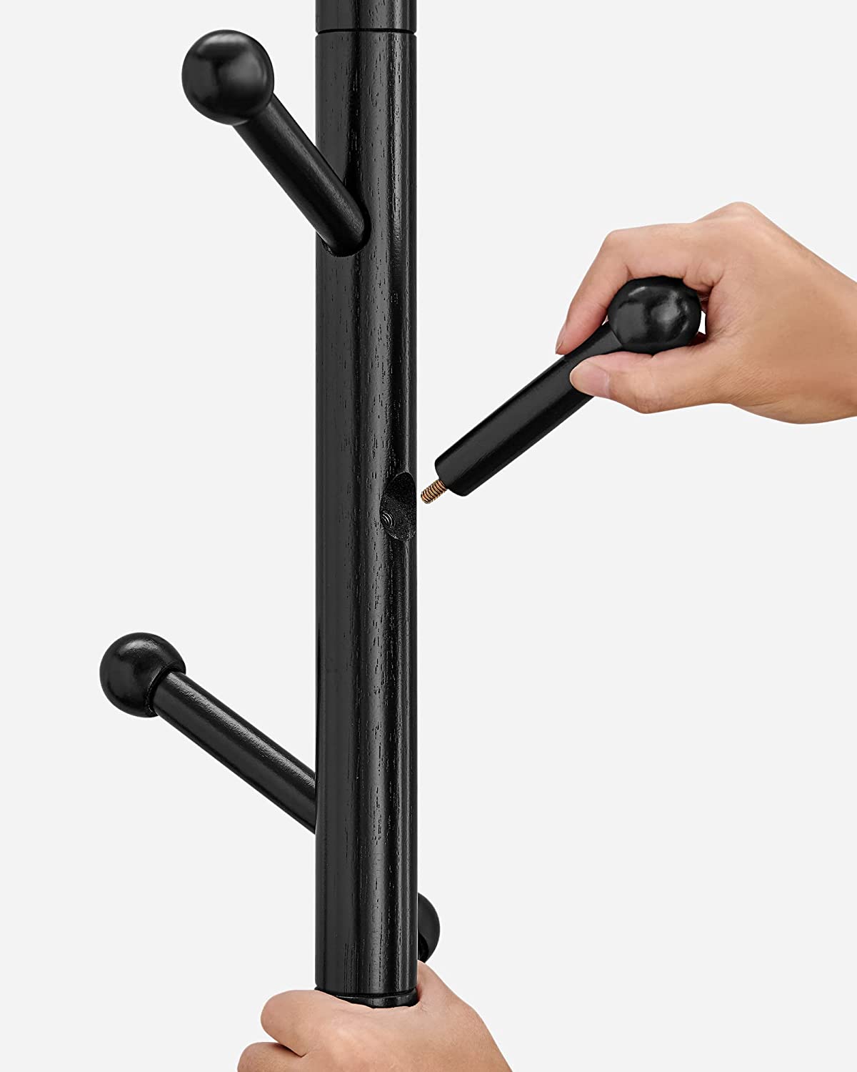 Coat rack - Wardrobe Standard - Clothing rack of solid wood - Black