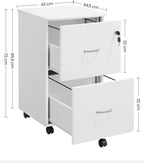 Archive cabinet - Roll container - With adjustable hanging folders - White