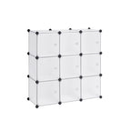 Racking system - 9 cubes - With doors - Wardrobe and shoe rack - White