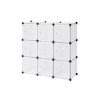Racking system - 9 cubes - With doors - Wardrobe and shoe rack - White