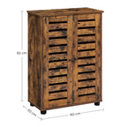 Bathroom cabinet - Wooden cabinet - 2 French doors - Brown