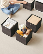 Storage boxes - Storage boxes - Set of 6 - Dark brown