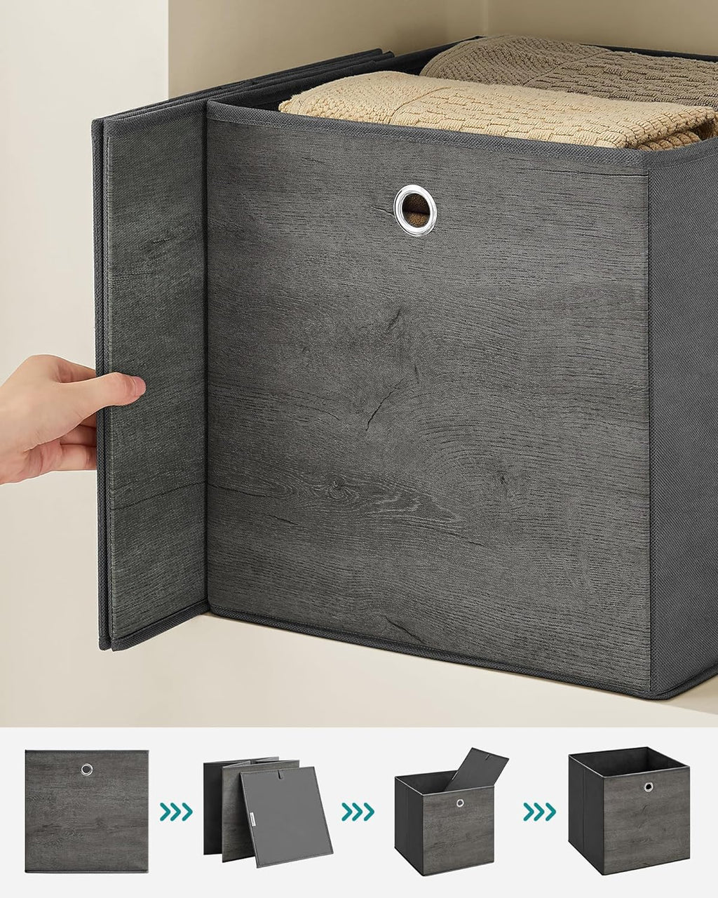 Storage boxes - Storage boxes - Set of 6 - Gray