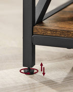 Coffee table - Living room table - With hidden storage space - Vintage brown -black