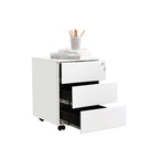 Archive cabinet - drawer unit with 3 lockable drawers - White